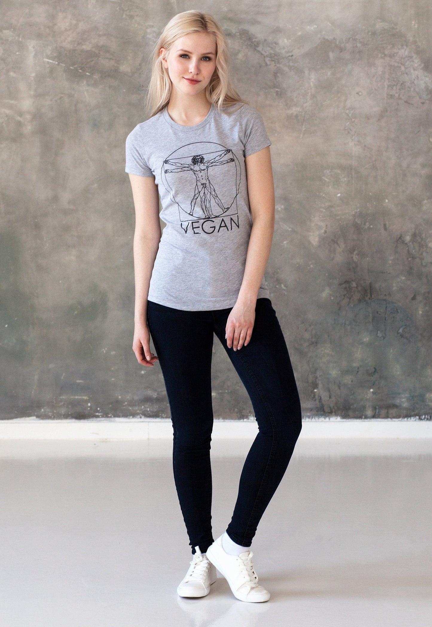 Vegan T Shirt Da Vinci Art Drawing Sketch Minimalist Edgy Veggie AF Animal Liberation Rights Freedom Be Kind Slogan Womens Girls Printed Tee
