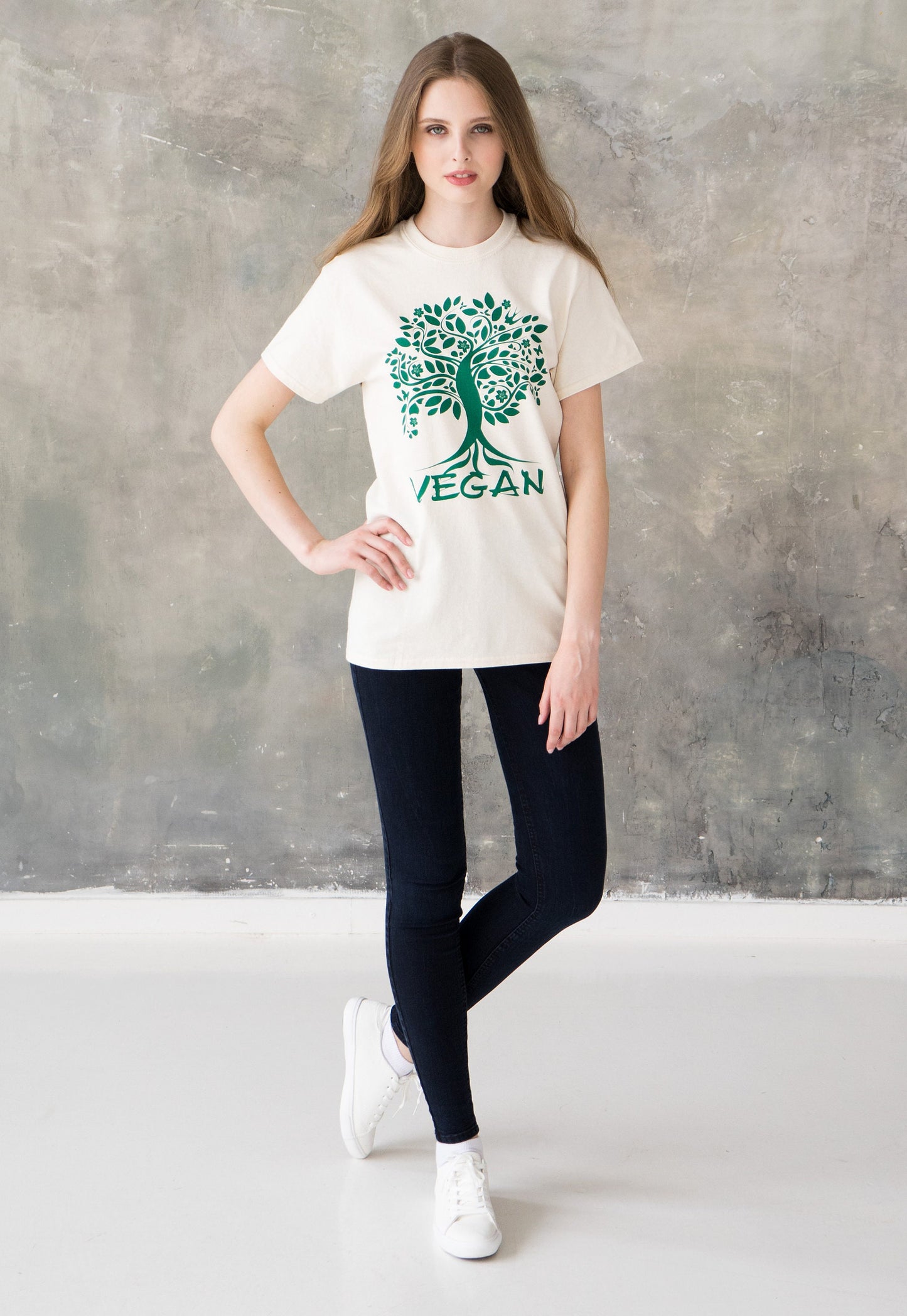 Tree Of Life Vegan T Shirt Plant Based Herbivore Animal Liberation Rights Climate Change Nature Earth Yoga Be Kind Women's Men's Printed Tee