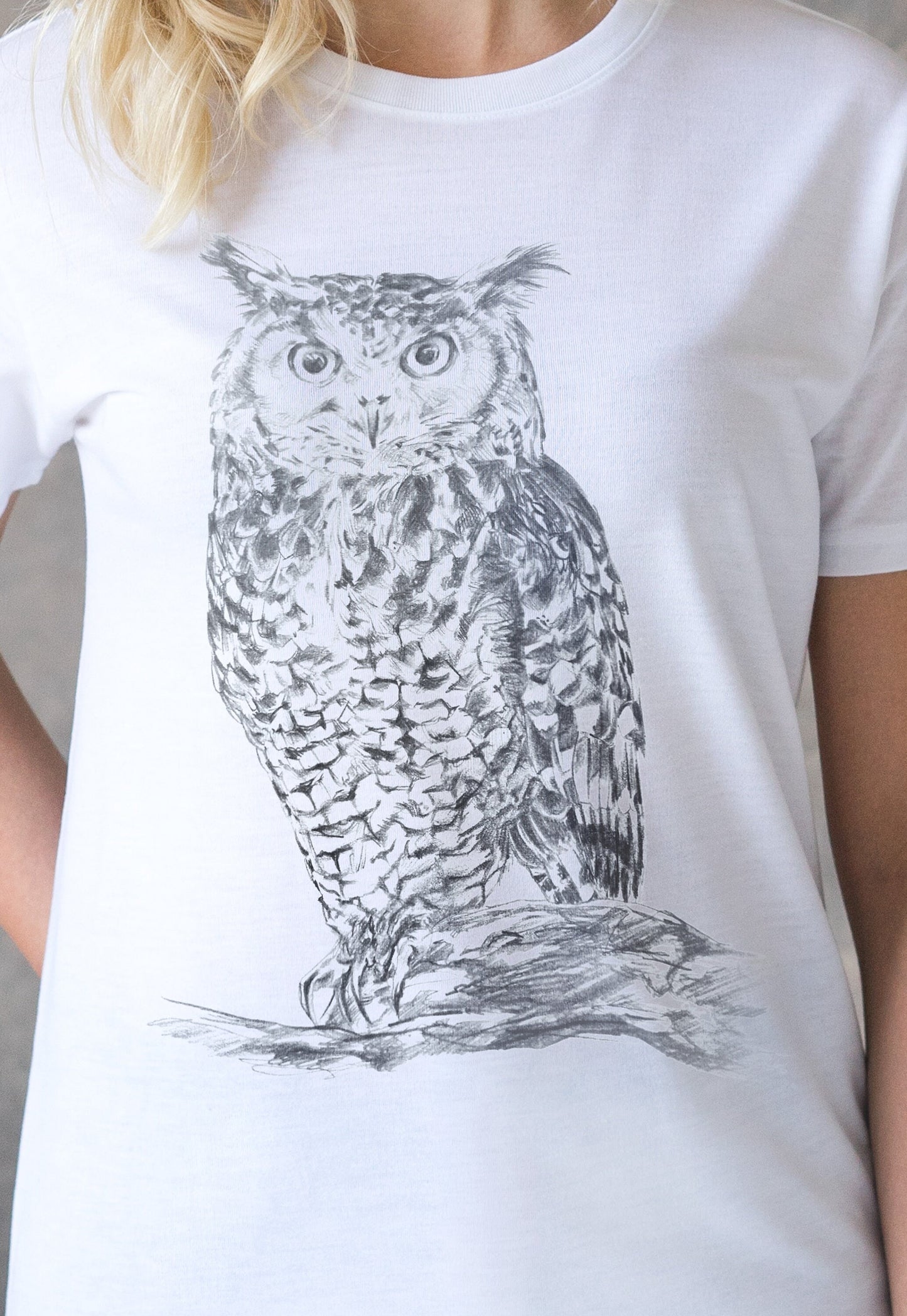 Owl T Shirt Artist Pencil Sketch Drawing Wild Bird Animal Vegan AF Cute Pretty Art Forest Nature Men's Women's Gifts Graphic Printed Top Tee