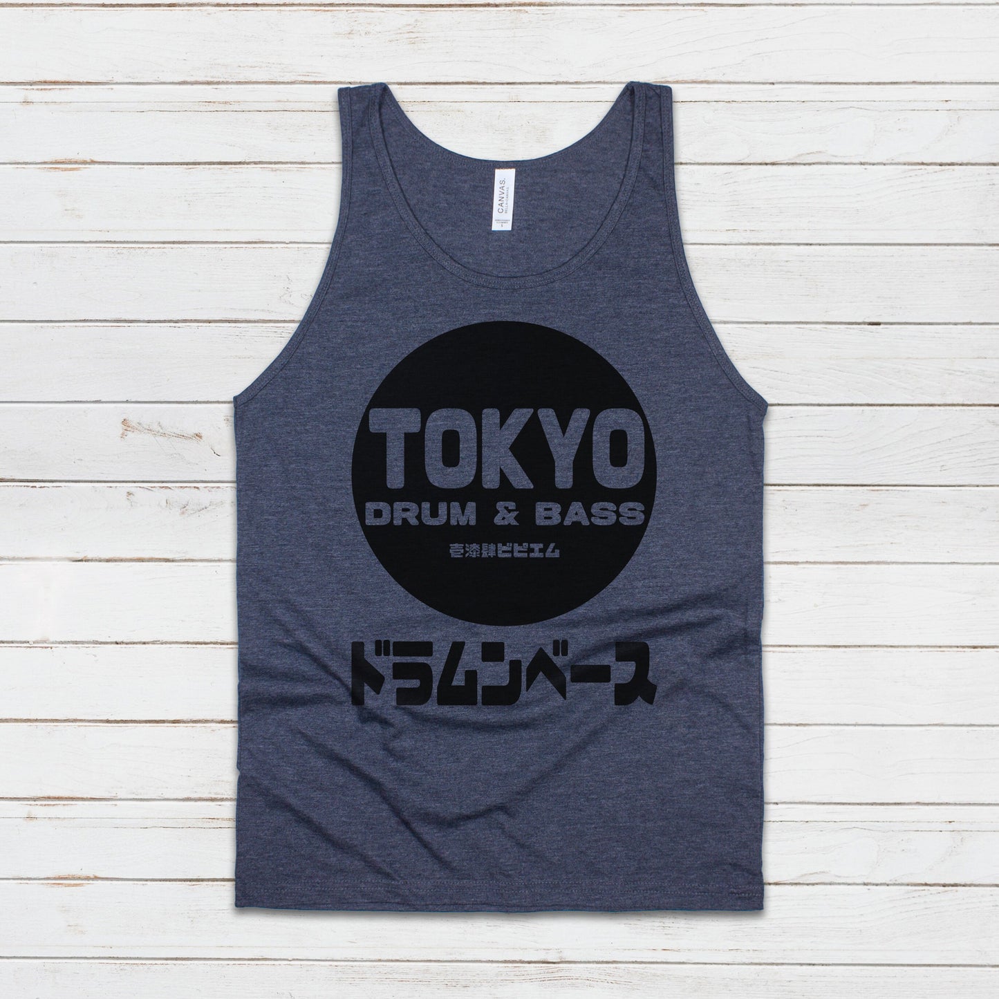 Tokyo Drum and Bass Tank Top Japanese Junglist Jungle DnB EDM DJ Synth Music Festival Cool Japan Mens Womens Graphic Printed Cami Vest Tee