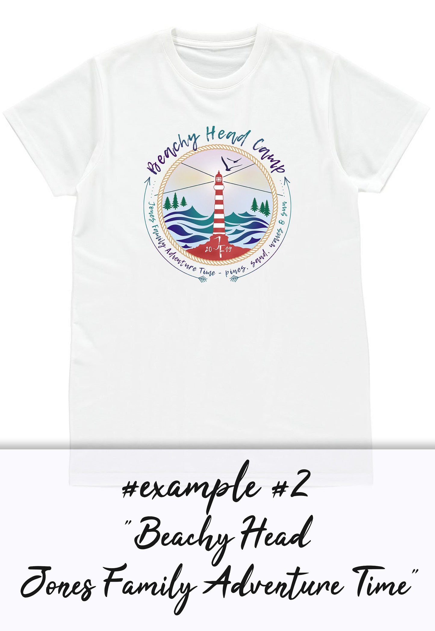 Custom Vacation T Shirt Family Adventure Personalized Name Message Text Country Beach Camping BBQ Lighthouse Airplane Squad Women's Mens Tee