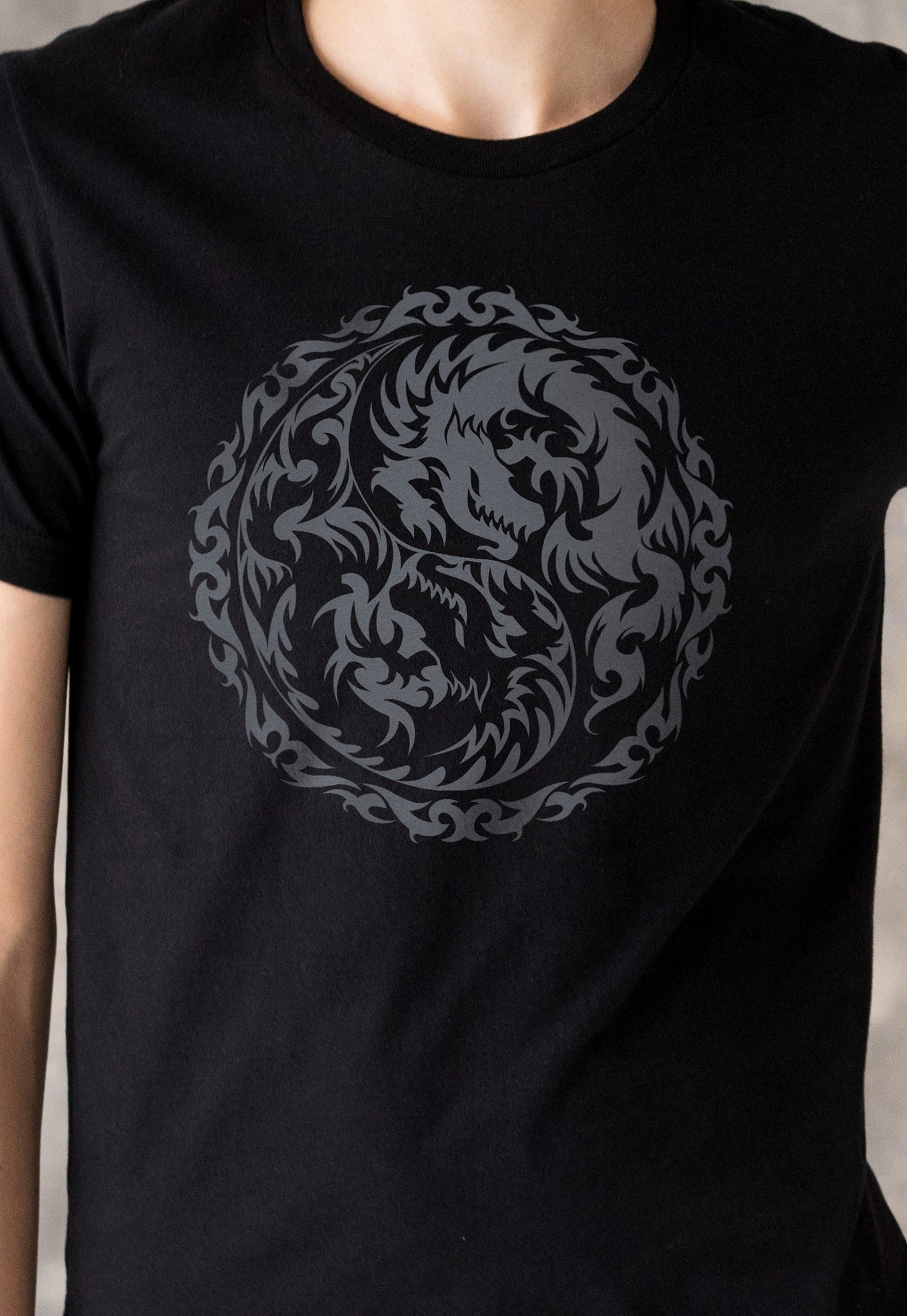 Yin Yang Dragons T Shirt Taoism Chinese Japanese Japan Dragon Taijitu Martial Arts Yoga Tai Chi Zen Meditation Men's Women's Printed Tee Top