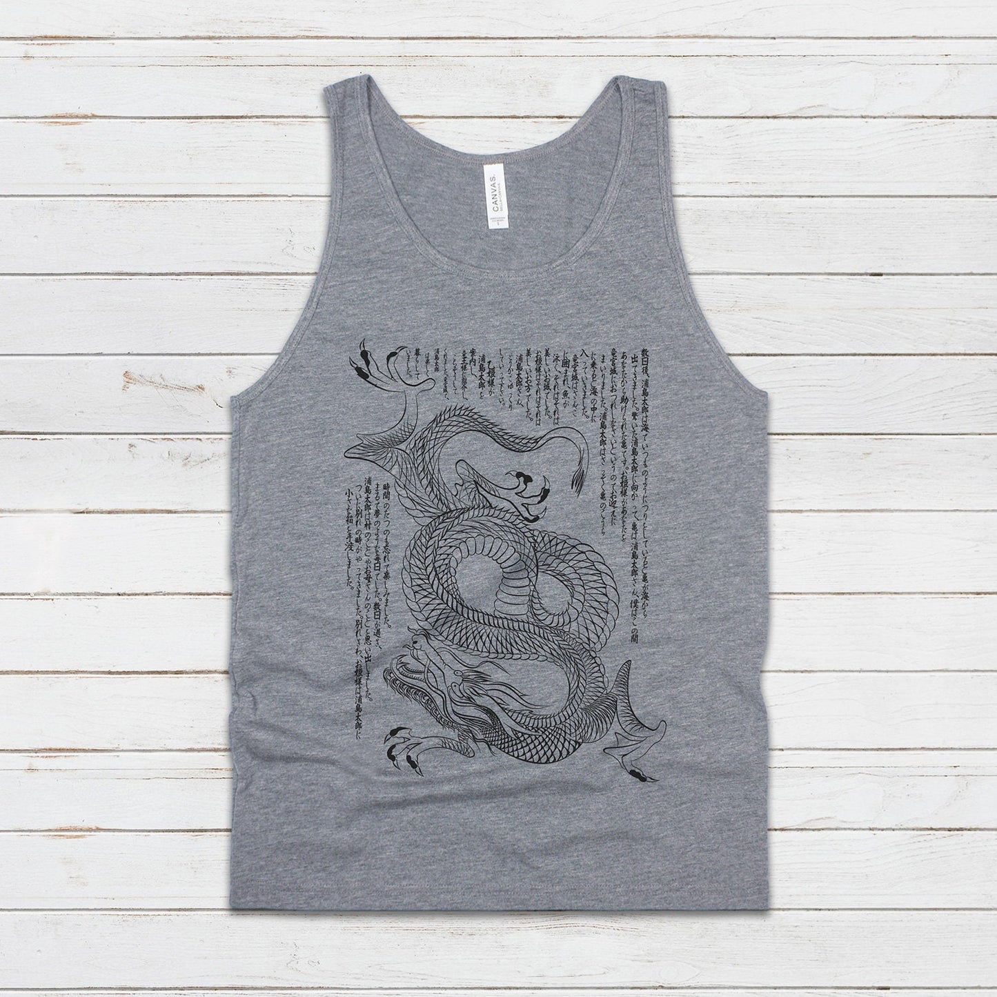Japanese Tank Top Dragon Ryu Japan Traditional Chinese Ukiyo-e Dragon Naga Yoga Martial Arts Anime Manga Gym Mens Womens Printed Vest Cami