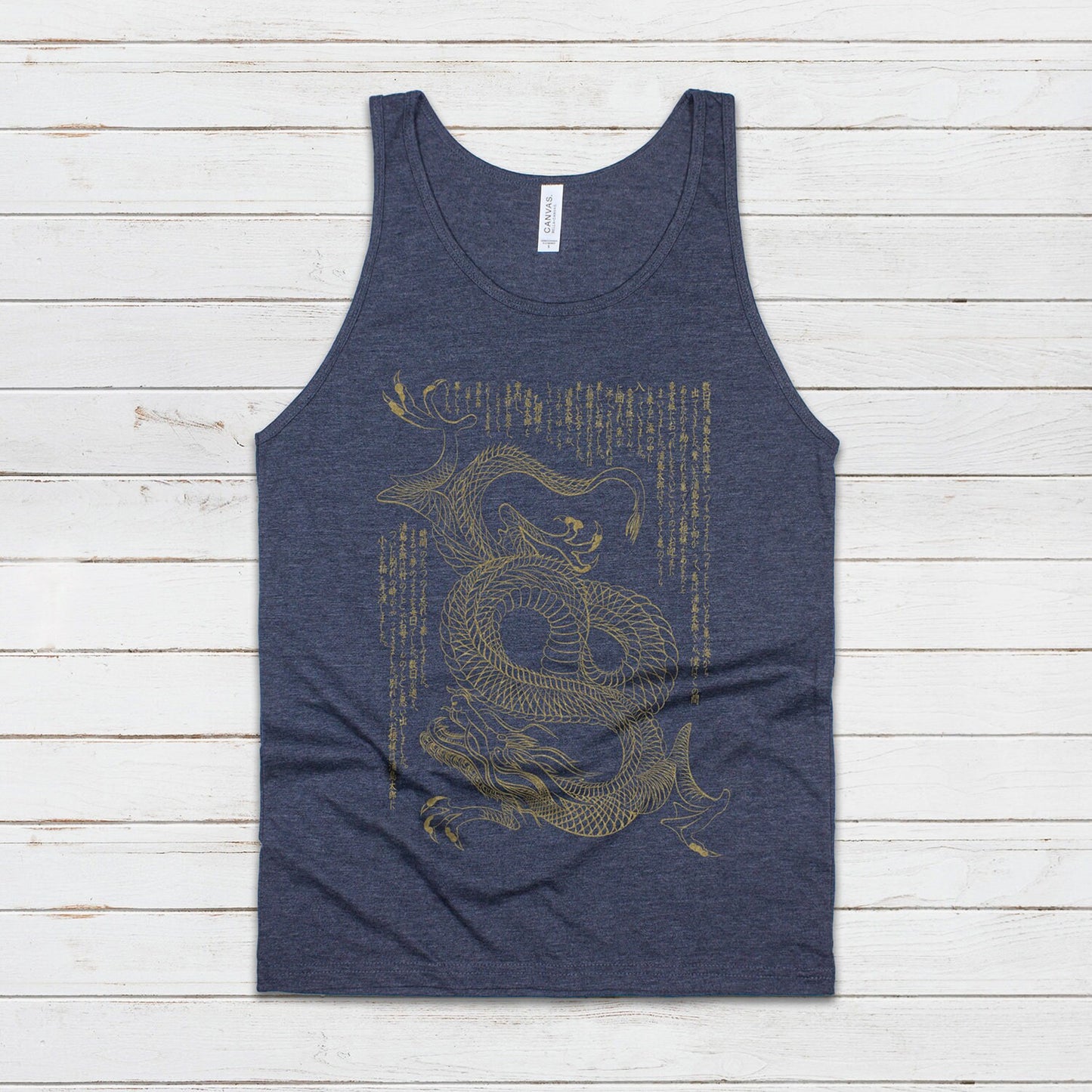 Japanese Tank Top Dragon Ryu Japan Traditional Chinese Ukiyo-e Dragon Naga Yoga Martial Arts Anime Manga Gym Mens Womens Printed Vest Cami