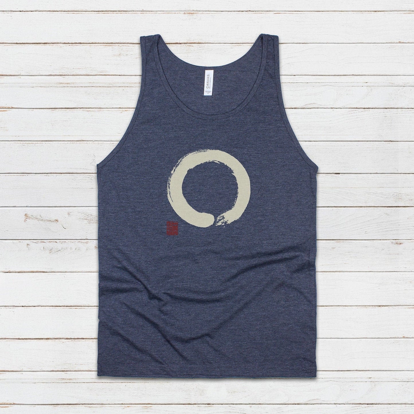 Japanese Calligraphy Tank Top - Enso Circle Buddism Buddhist Japan Traditional Art Martial Arts Anime Manga Mens Womens Printed Vest Cami