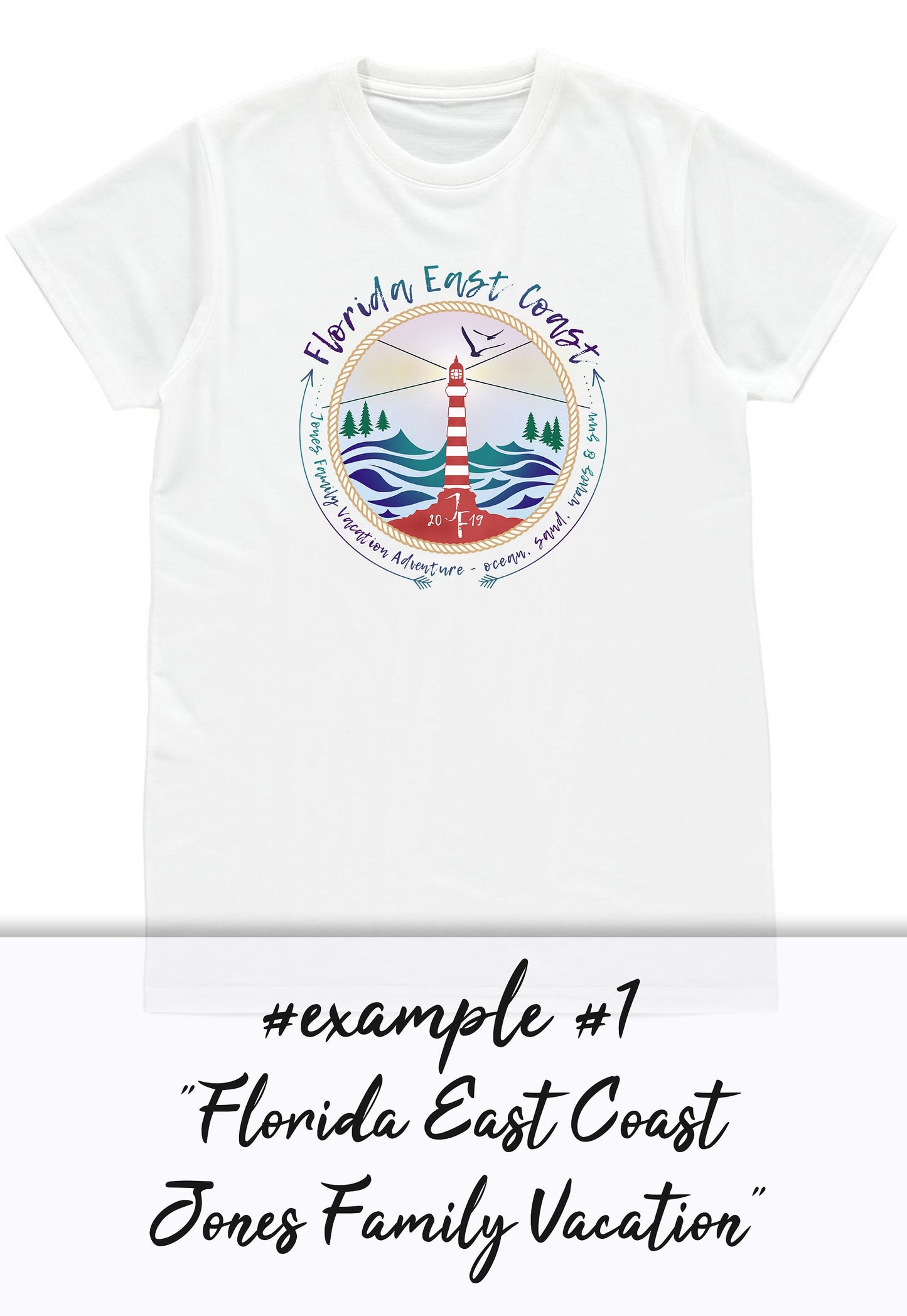 Custom Vacation T Shirt Family Adventure Personalized Name Message Text Country Beach Camping BBQ Lighthouse Airplane Squad Women's Mens Tee