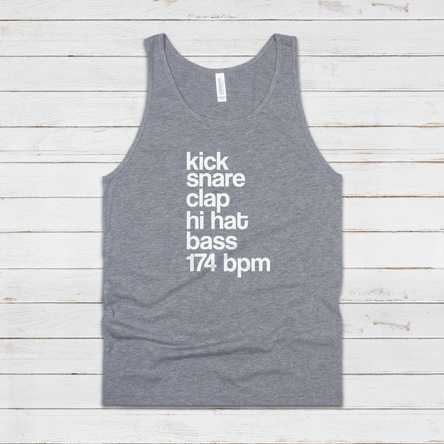 Drum and Bass Tank Top 74 BPM Synthesizer Jungle DnB Junglist DJ EDM Synth Music Producer Festival Mens Womens Graphic Printed Cami Vest Tee