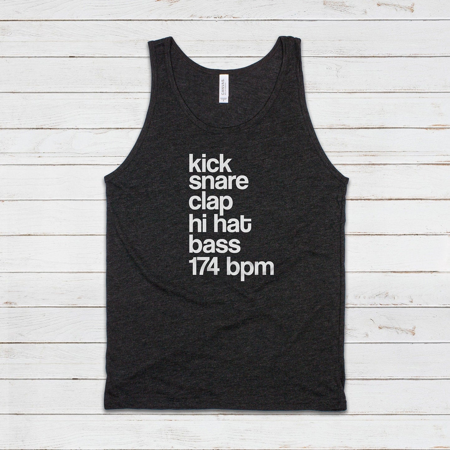 Drum and Bass Tank Top 74 BPM Synthesizer Jungle DnB Junglist DJ EDM Synth Music Producer Festival Mens Womens Graphic Printed Cami Vest Tee