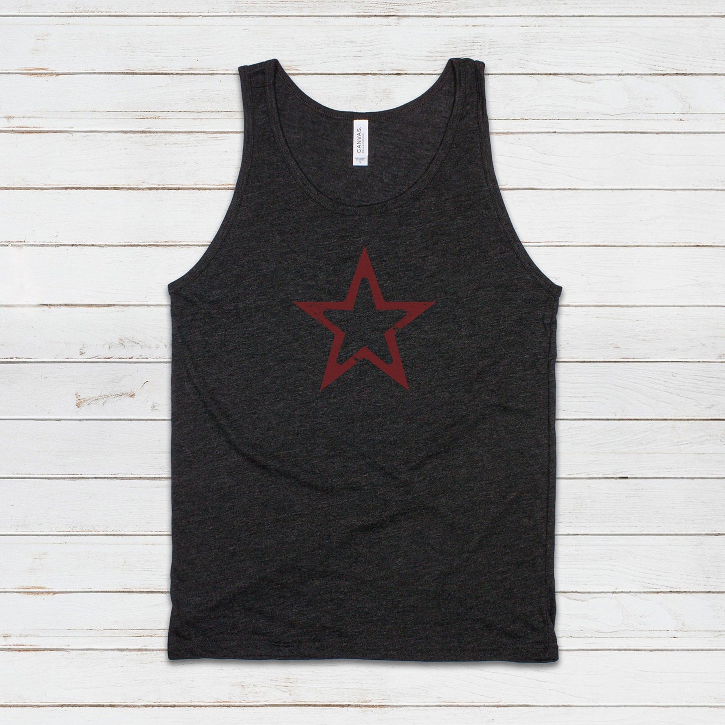 Star Ringer Tank Top Minimalist Abstract Geometric Skater Fashion Retro 70s 80s 90s Y2K USSR CCCP Printed Women's Men's Ringer Vest Tee Cami