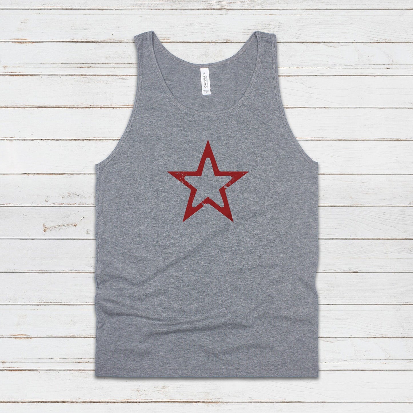 Star Ringer Tank Top Minimalist Abstract Geometric Skater Fashion Retro 70s 80s 90s Y2K USSR CCCP Printed Women's Men's Ringer Vest Tee Cami