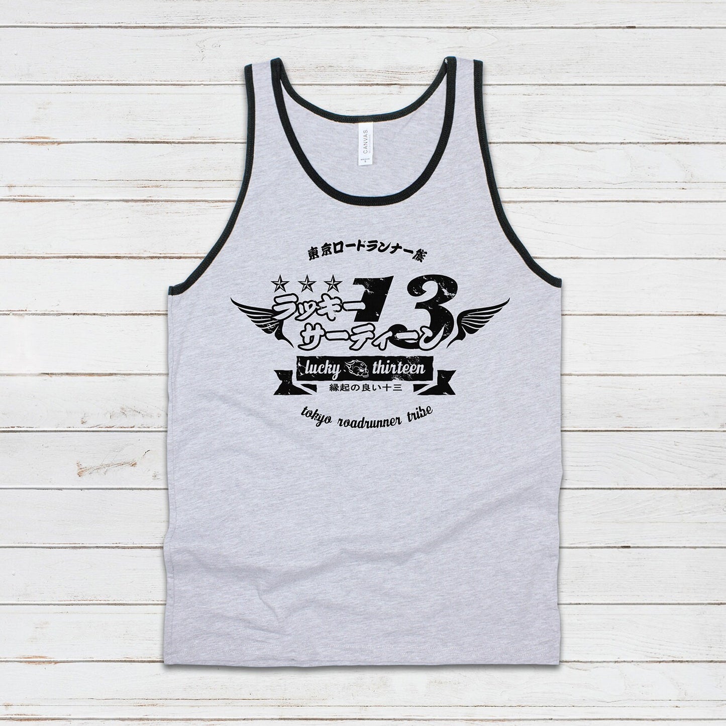 Tokyo Roadrunner Tank Top Japanese Wings Bike Motorcycle Kaminari Tribe Bosozoku Japan Anime Manga Mens Womens Retro Printed Cami Vest Tee