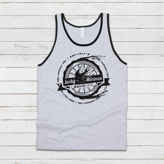 Tokyo Roadrunner Tank Top Japanese Wheel Bike Motorcycle Kaminari Tribe Bosozoku Japan Anime Manga Mens Womens Graphic Printed Cami Vest Tee