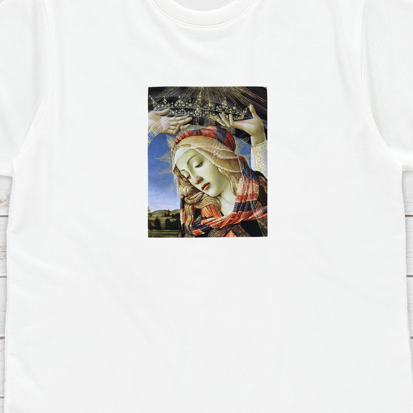 Botticelli T Shirt Madonna of the Magnificat Angel Medieval Art Quirky Aesthetic Grunge Alternative Gift Womens Mens Graphic Printed Tee Top