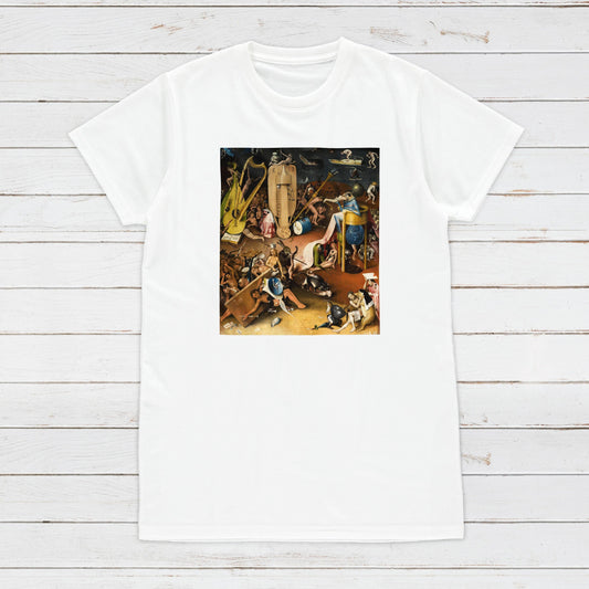 The Garden of Earthly Delights T Shirt Hieronymus Bosch Medieval Art Horror Monster Quirky Aesthetic Grunge Womens Mens Graphic Printed Tee