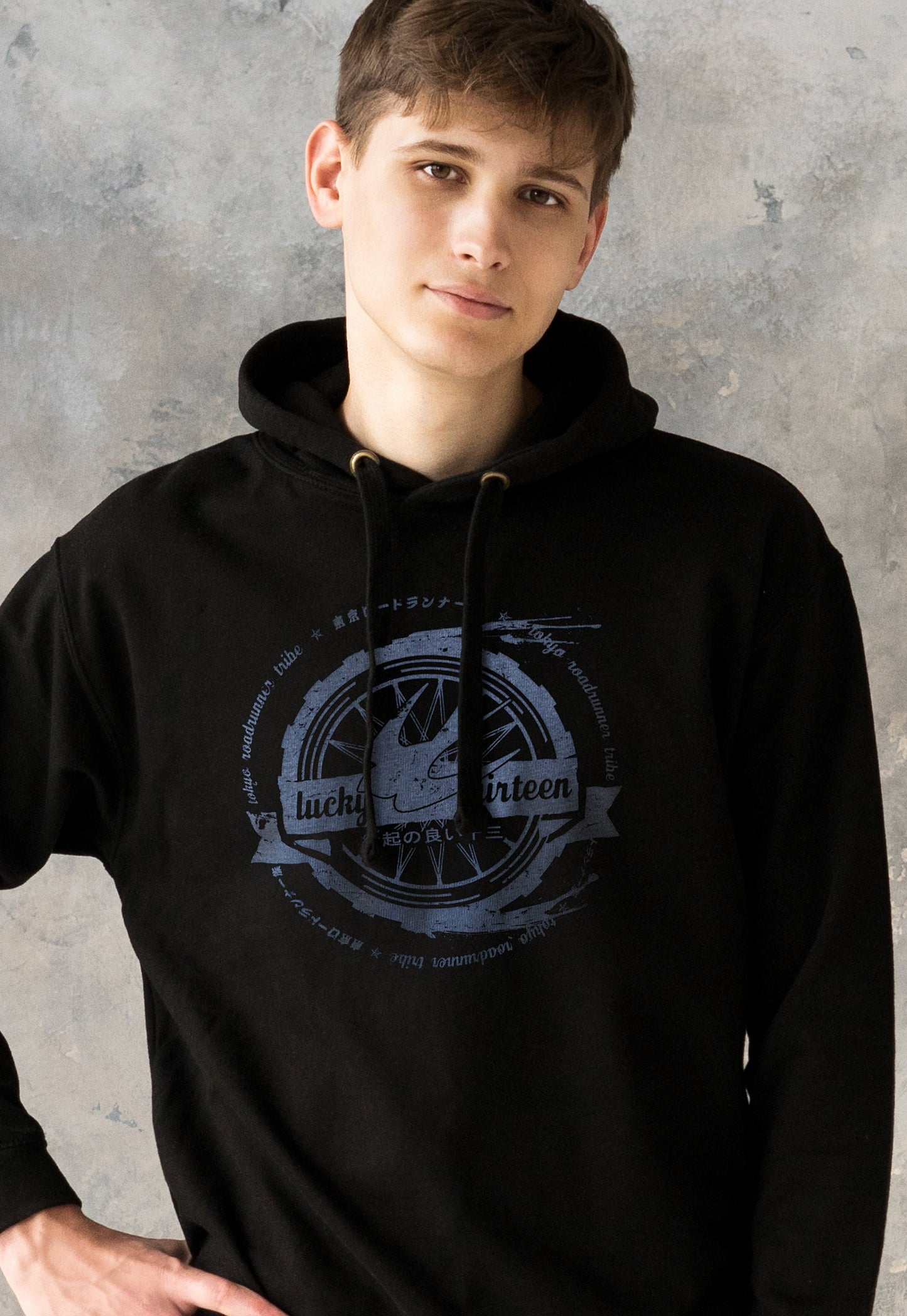 Japanese Hoodie Tokyo Roadrunner Retro Bosozoku Off Road Kaminari Tribe Kanji Japan Anime Manga Men's Women's Sweatshirt Printed Hooded Top