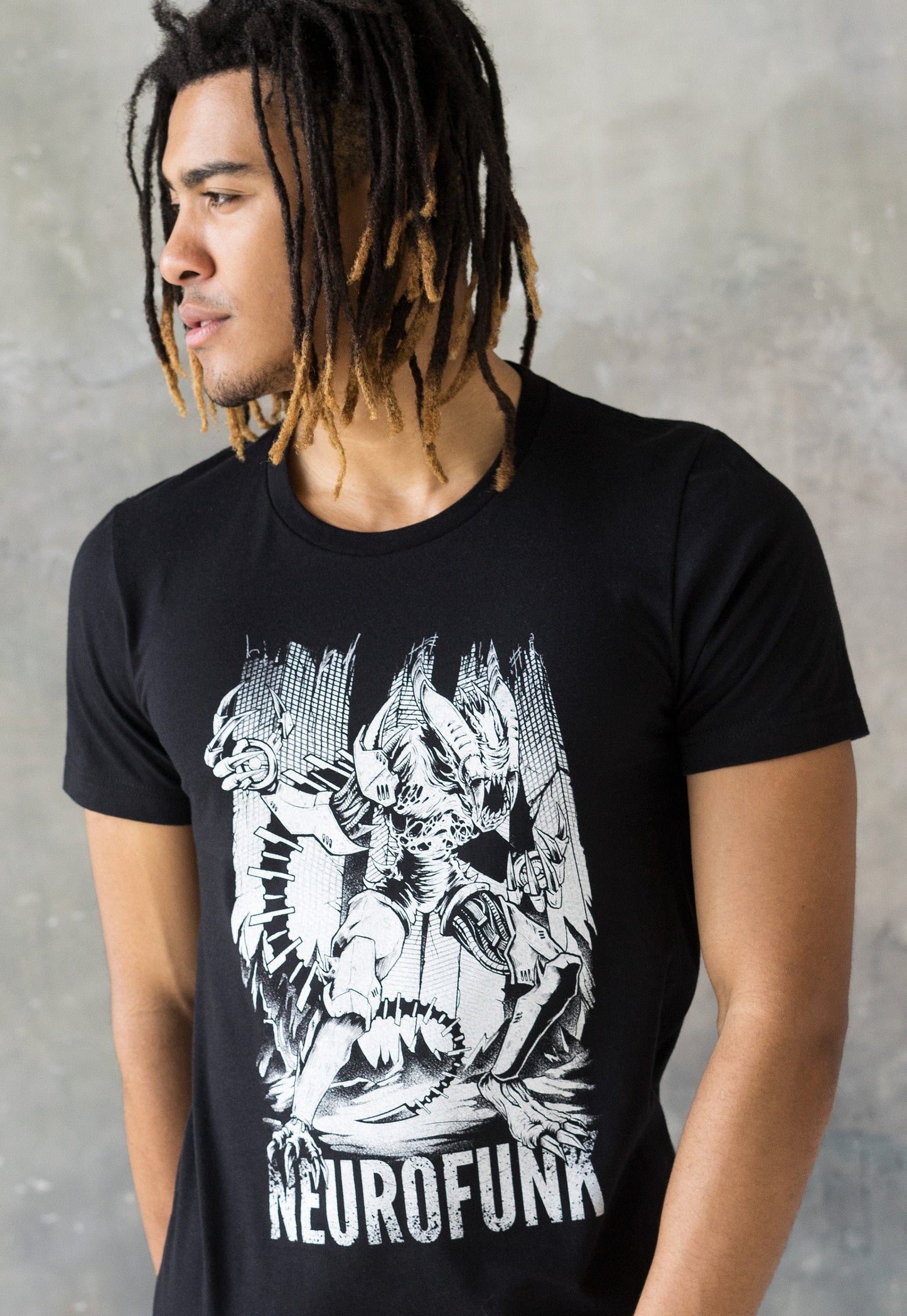 Neurofunk Invasion T Shirt Drum and Bass Alien DJ Synthesizer & Synth Music Producer Junglist Jungle EDM Sci Fi Dubstep Graphic Printed Tee