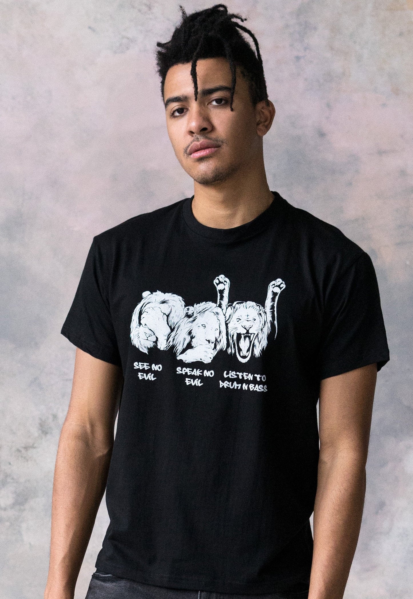 Drum and Bass Lions T Shirt Jungle Massive Junglist DJ & Synth Music Amen Slogan Funny Synth Music Producer Festival Mens Womens Printed Tee