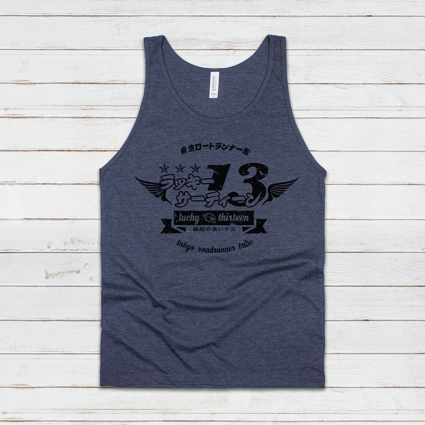 Tokyo Roadrunner Tank Top Japanese Wings Bike Motorcycle Kaminari Tribe Bosozoku Japan Anime Manga Mens Womens Retro Printed Cami Vest Tee