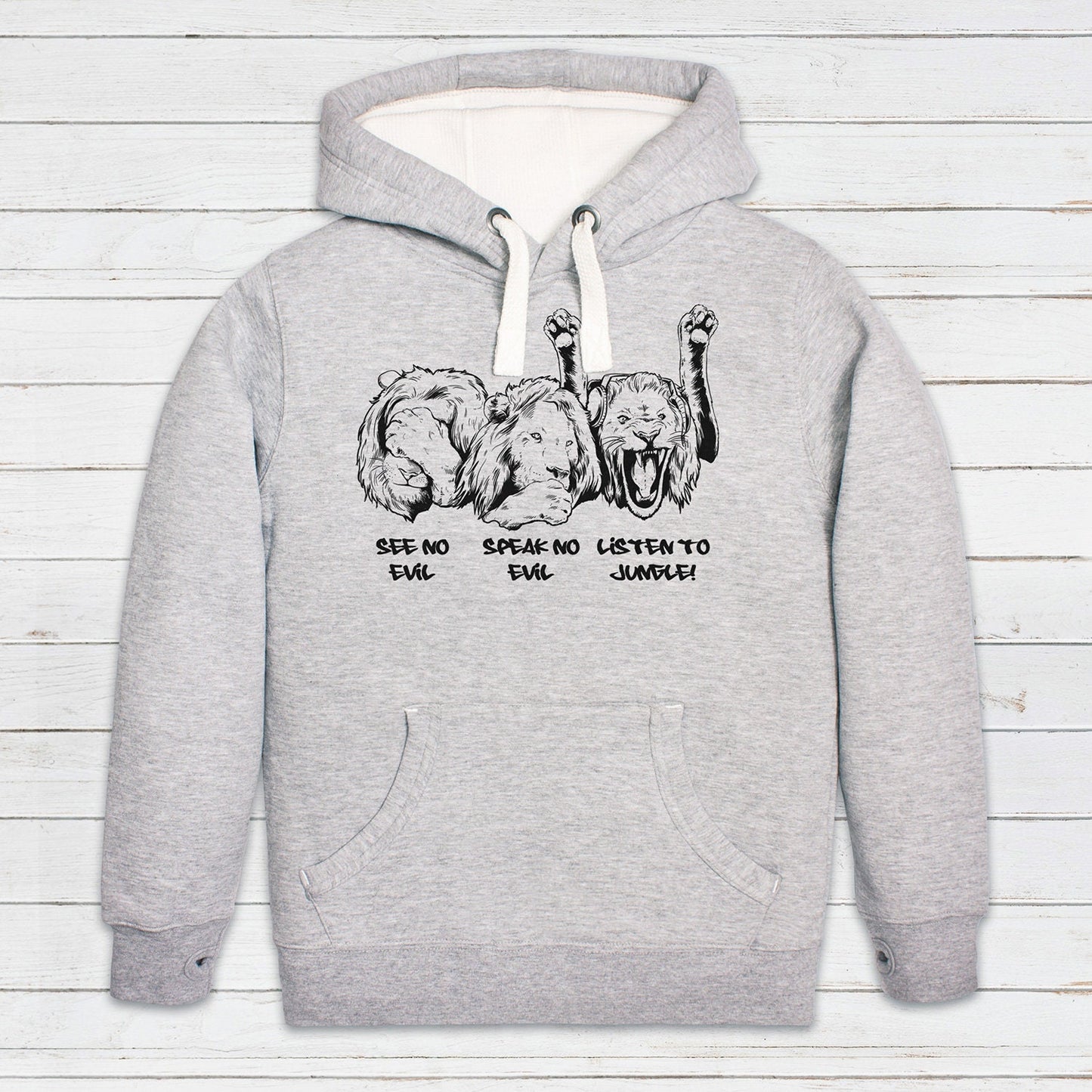 Drum and Bass Junglist Hoodie Lions DnB Synthesizer Synth Rhythm Machine Dubstep Ragga Neurofunk Womens Mens Sweatshirt Printed Hooded Top
