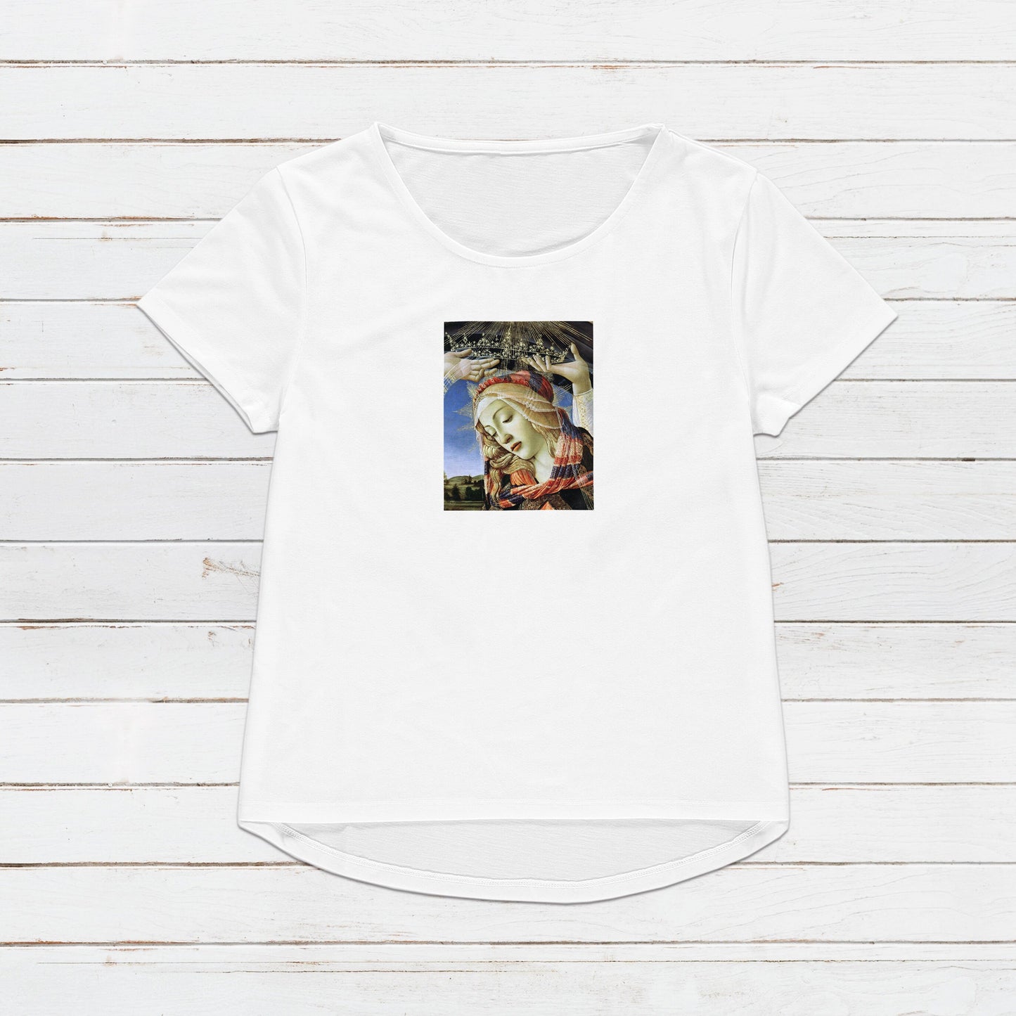 Botticelli T Shirt Madonna of the Magnificat Angel Medieval Art Quirky Aesthetic Grunge Alternative Gift Womens Mens Graphic Printed Tee Top