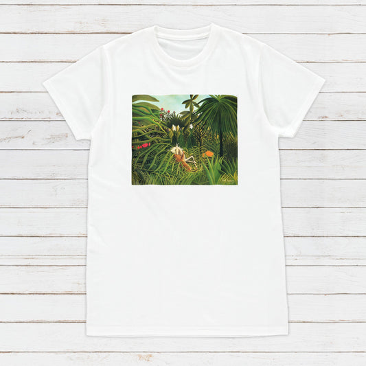 Avant Garde Art T Shirt Classical Art Tropical Forest Leopard Horse Aesthetic Pretty Soft Grunge Gift Womens Mens Graphic Printed Tee
