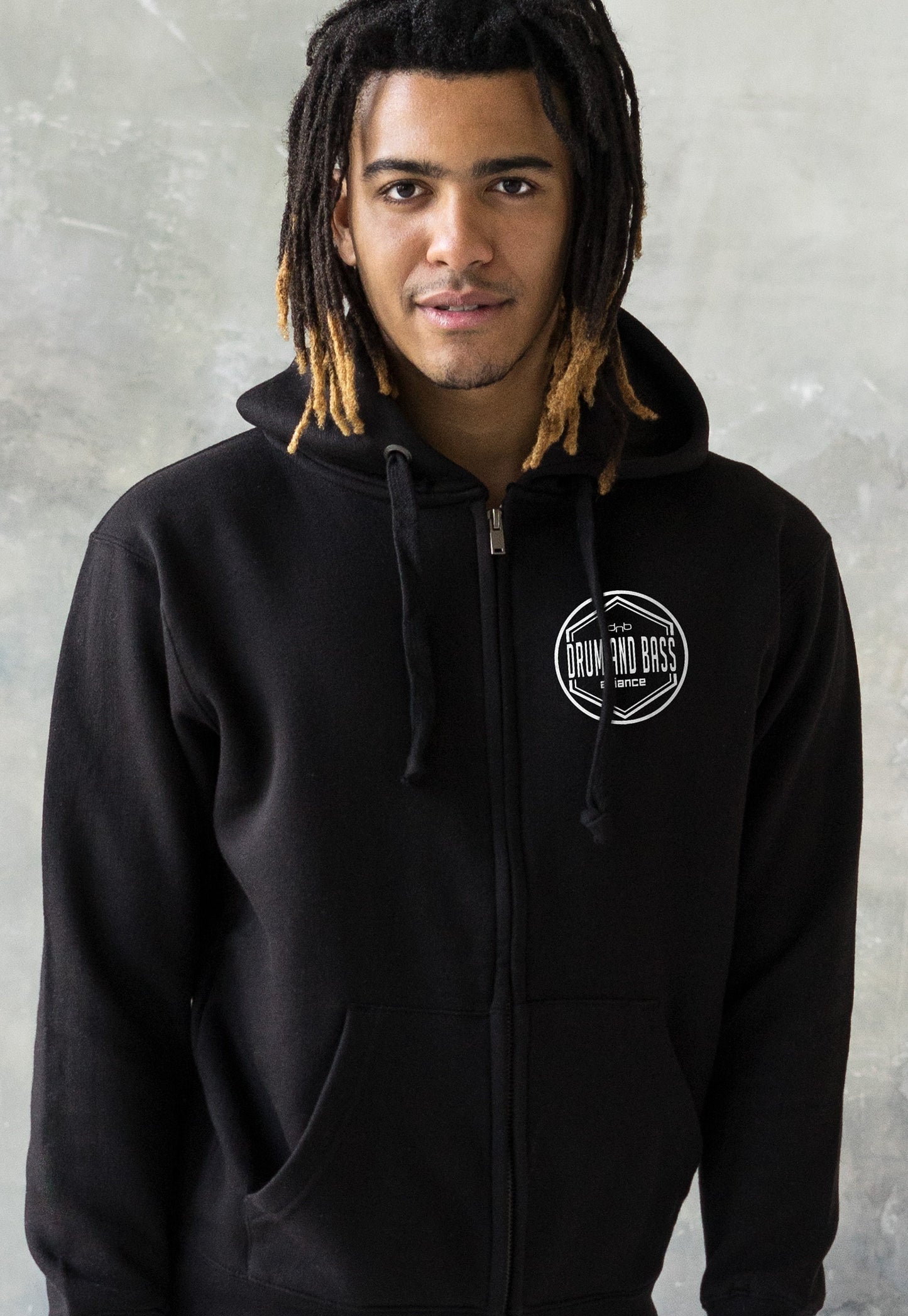 Drum and Bass Alliance Logo Zip Up Hoodie Jungle Junglist & Synth DnB EDM DJ Music Producer Sweatshirt Gifts for Men Mens Womens Hooded Top