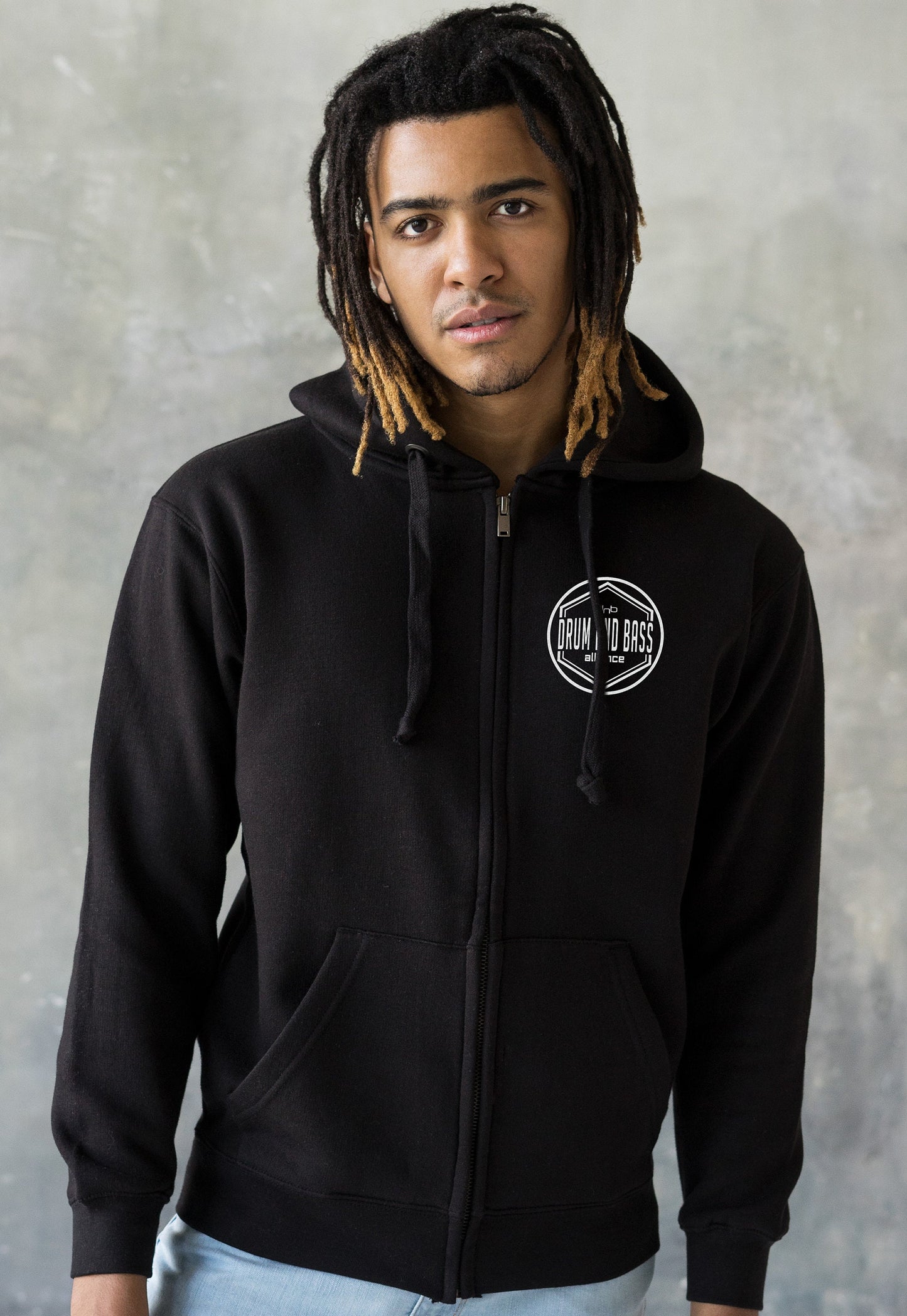 Drum and Bass Alliance Logo Zip Up Hoodie Jungle Junglist & Synth DnB EDM DJ Music Producer Sweatshirt Gifts for Men Mens Womens Hooded Top