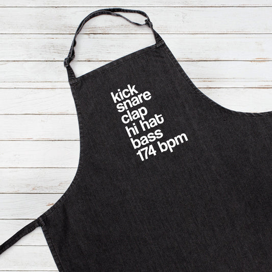Baking Cooking Apron Drum and Bass Music Junglist Music DJ Synth DnB Womens Mens Full Size Long One Size Unique Printed Valentines Day Gifts
