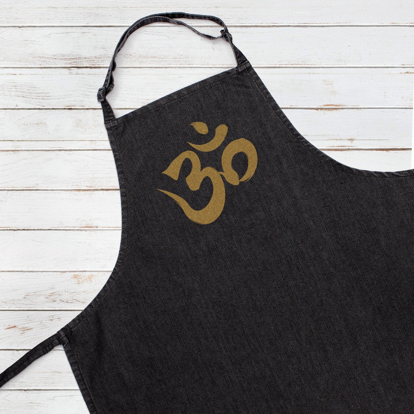Om Printed Baking Cooking Apron Peace Zen Sanskrit Yoga Mandala Mindfulness Keep Calm Women's Men's One Size Full Length Chef's Gift Gifts