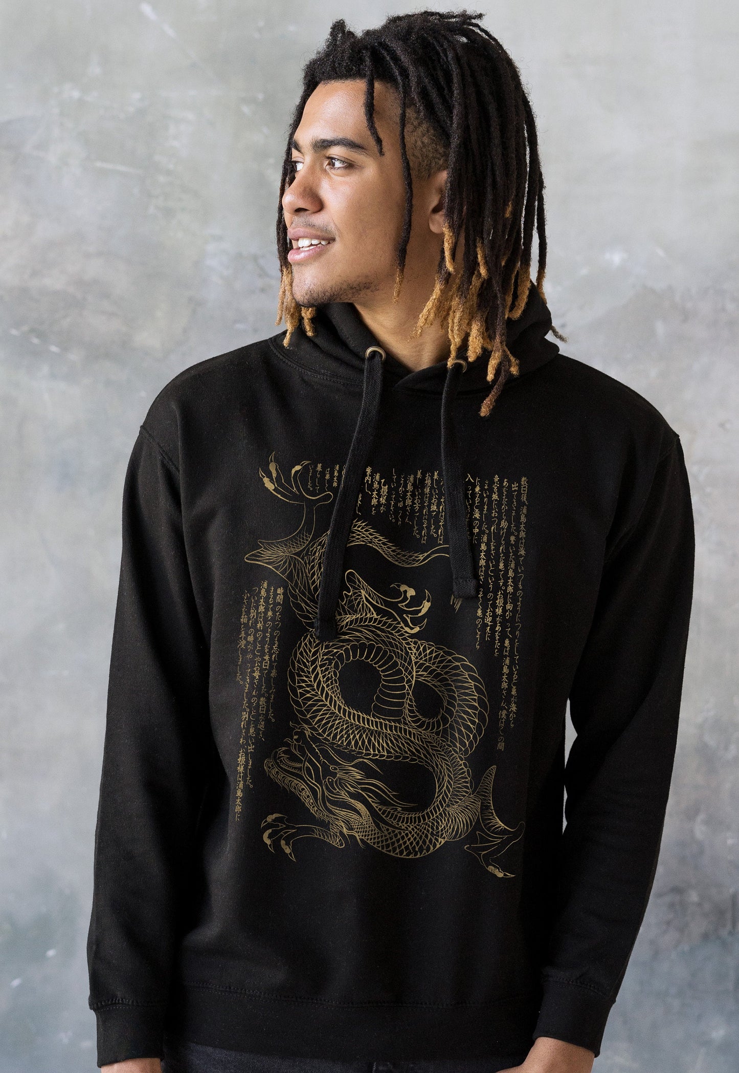 Japanese Dragon Hoodie Calligraphy Traditional Art Japan Anime Manga Kanji Harajuku Martial Arts Womens Mens Sweatshirt Printed Hooded Top
