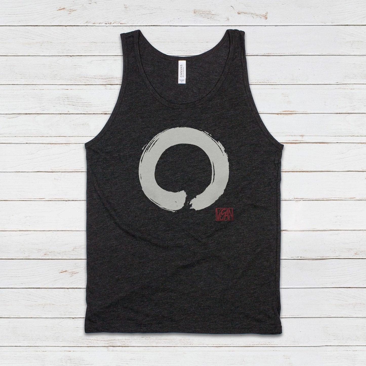 Enso Buddhist Circle Vegan Tank Top Yoga Peace Animal Rights Buddhist Be Kind Climate Change Mindfulness Mens Womens Printed Vest Cami Tee