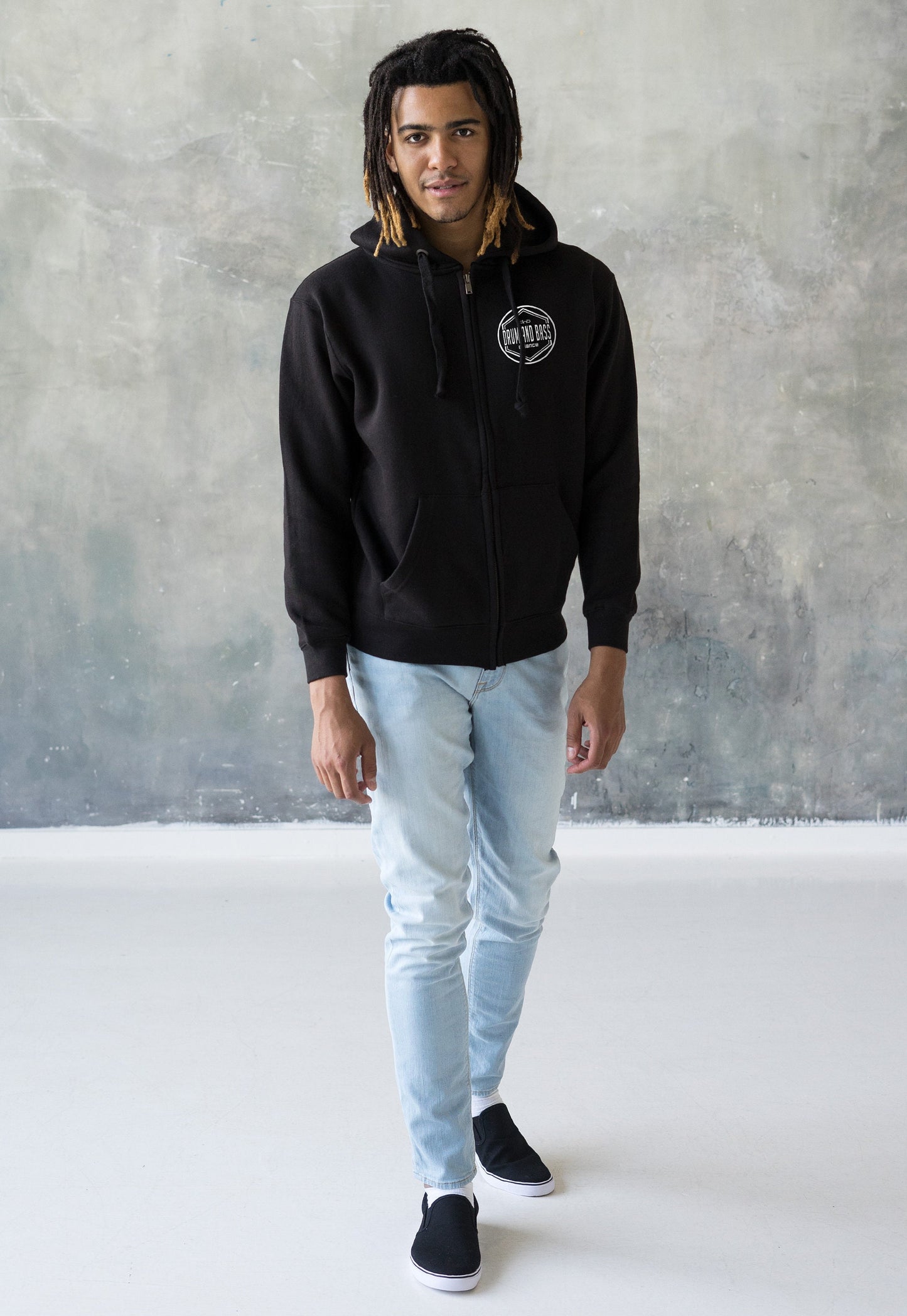Drum and Bass Alliance Logo Zip Up Hoodie Jungle Junglist & Synth DnB EDM DJ Music Producer Sweatshirt Gifts for Men Mens Womens Hooded Top