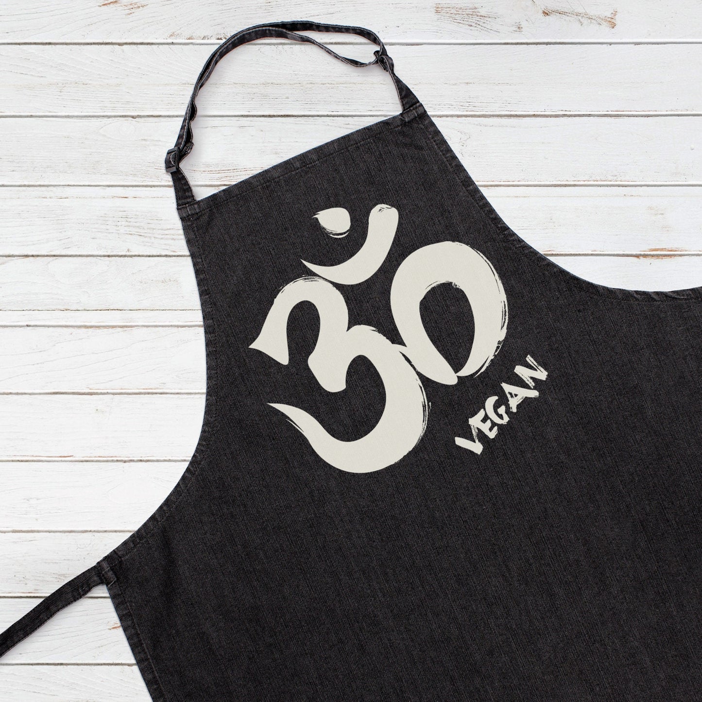 Om Vegan Apron Peace Zen Sanskrit Lotus Yoga Mandala Hindu Women's Men's One Size Full Length Chef's Printed Baking Cooking Apron Gift Gifts