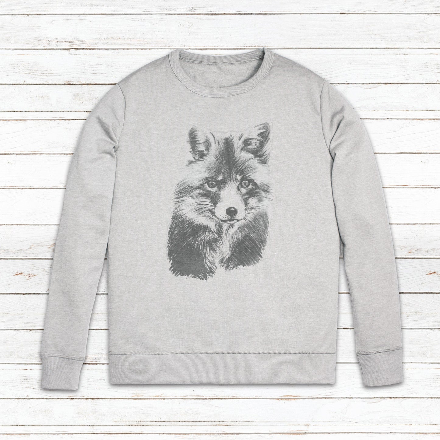 Fox Cub Sweatshirt Artist Pencil Sketch Drawing Anti Hunting Vegan Art Animal Cute Valentines Day Gifts Mens Womens Printed Sweater Jumper