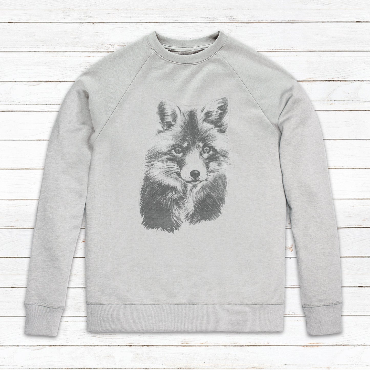 Fox Cub Sweatshirt Artist Pencil Sketch Drawing Anti Hunting Vegan Art Animal Cute Valentines Day Gifts Mens Womens Printed Sweater Jumper