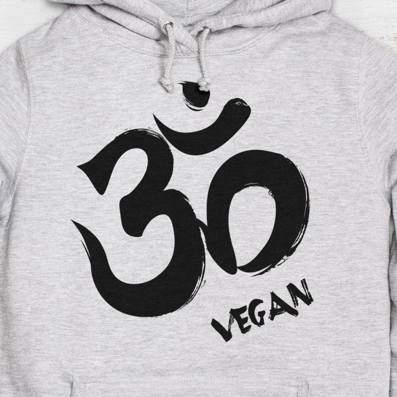 Om Vegan Hoodie Herbivore Plant Based Animal Rights Kindness Be Kind AF Sanskrit Planet Earth Womens Printed Hooded Top Jumper Sweatshirt