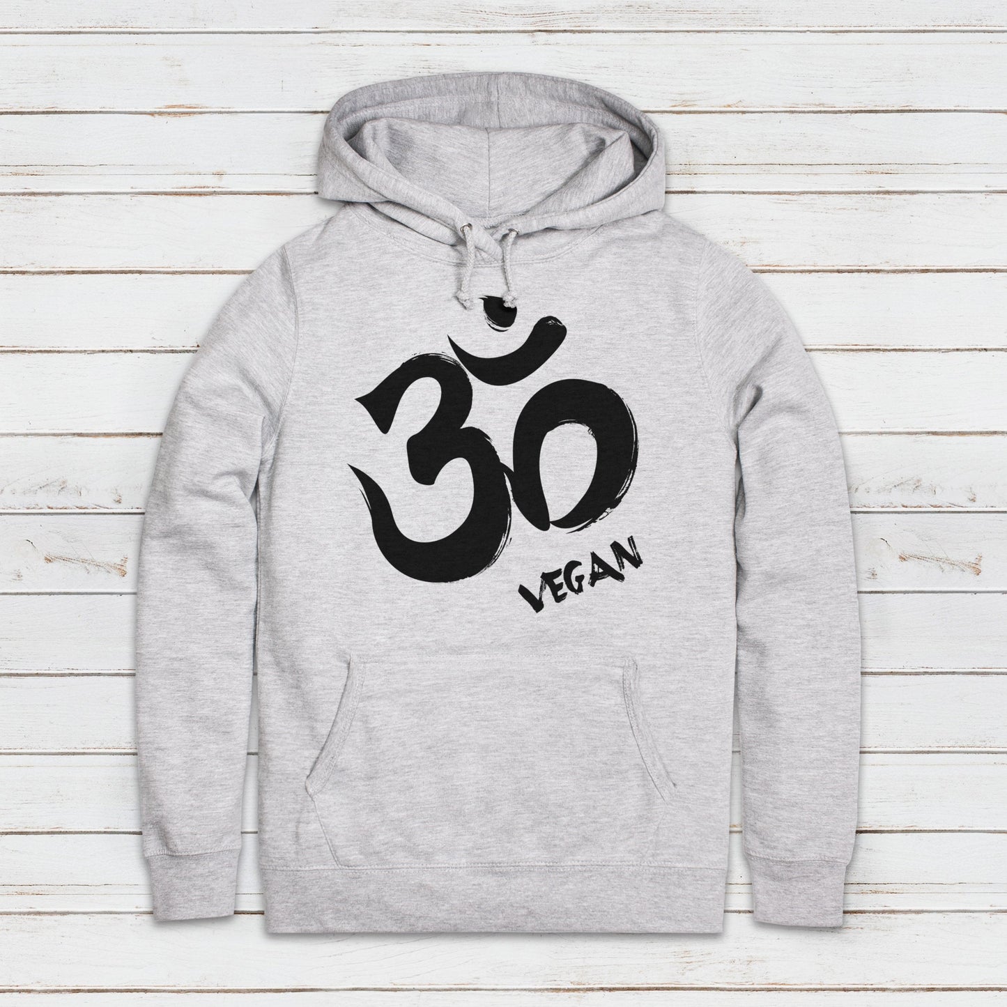 Om Vegan Hoodie Herbivore Plant Based Animal Rights Kindness Be Kind AF Sanskrit Planet Earth Womens Printed Hooded Top Jumper Sweatshirt