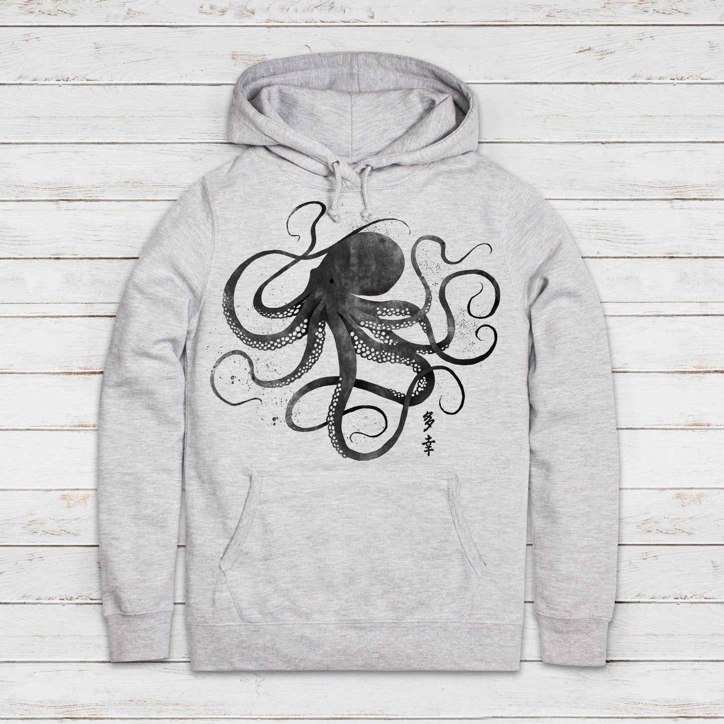 Octopus Hoodie Japanese Traditional Art Ukiyo-e Japan Tokyo Anime Manga Kawaii Cute Harajuku Womens Girls Printed Hooded Top Sweatshirt Gift