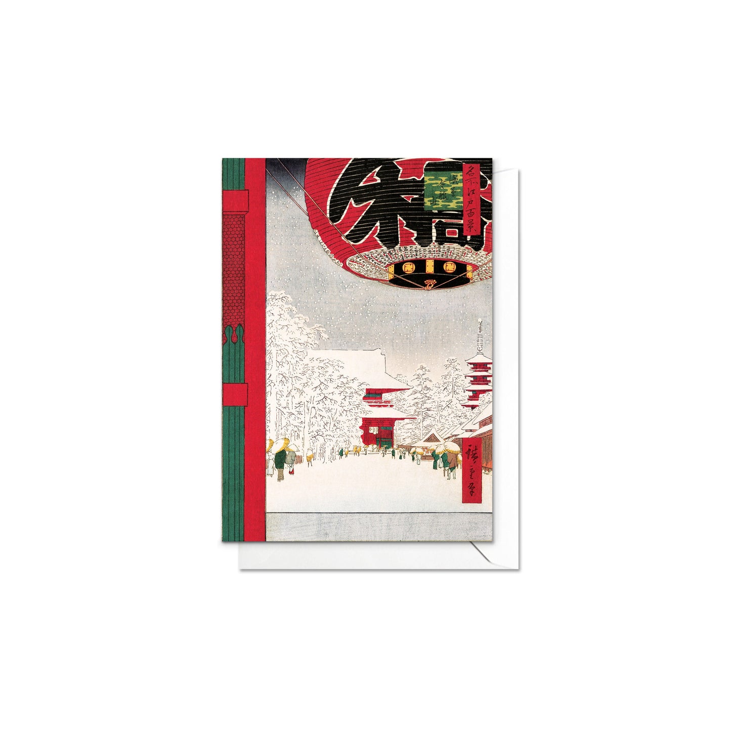 Japanese Ukiyo-e Art Greeting Cards Christmas Card Set Xmas New Year Winter Woodblock Print Aesthetic Hiroshige Hokusai Haiku Basho Elegant
