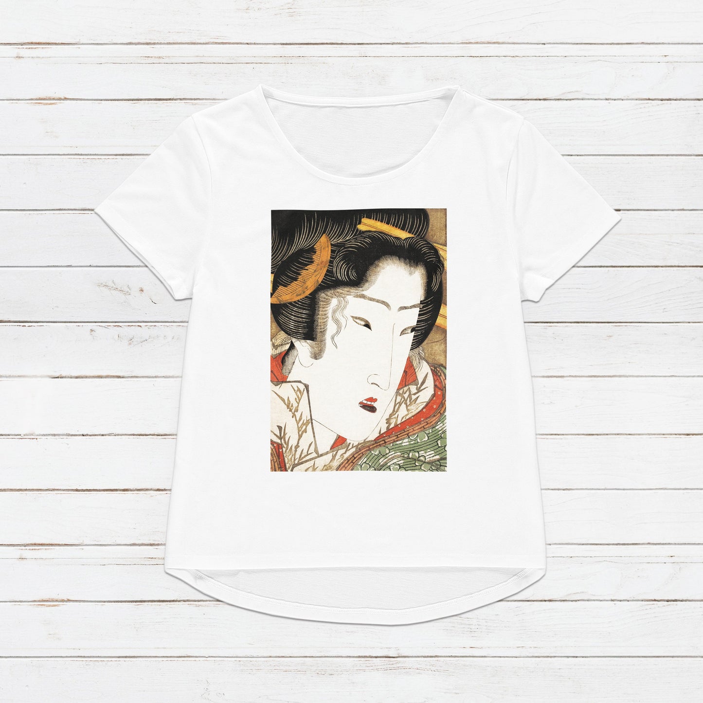 Japanese Ukiyo-e T Shirt Woodblock Art Keisai Eisen Geisha Maiko Tattoo Beautiful Japan Calligraphy Womens Mens Graphic Printed Tee Top