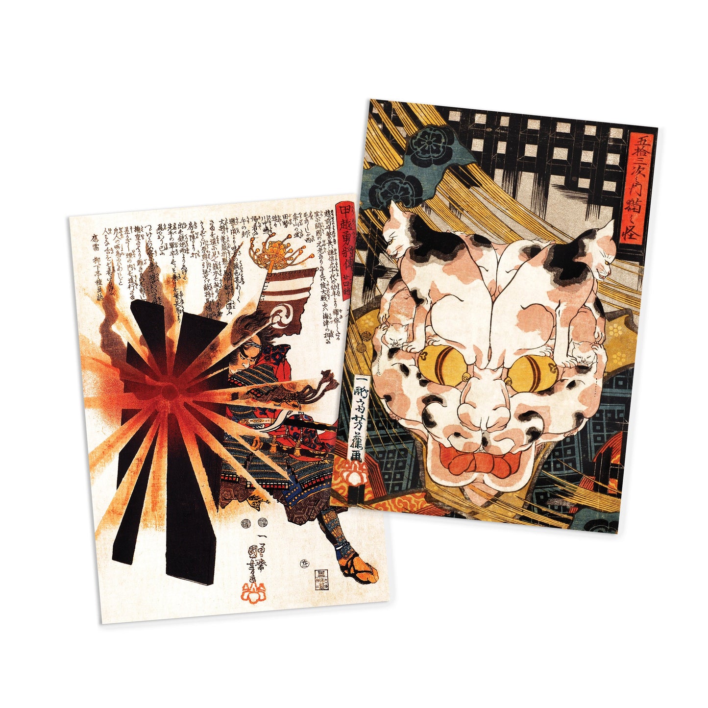 Japanese Ukiyo-e Art Postcards Set of 10 - Postcard Prints Pack Woodblock Art Print Aesthetic Hokusai Samurai Octopus Geisha Cards Gift