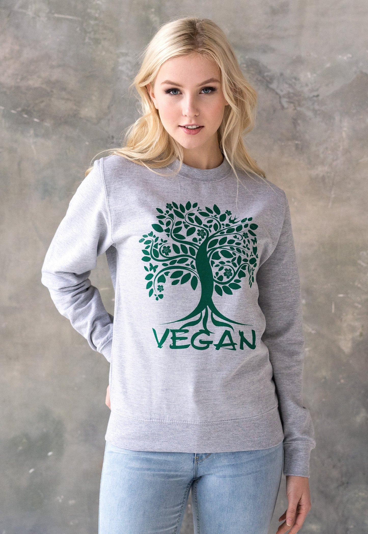 Tree Of Life Vegan Sweatshirt Herbivore Plant Based Climate Change Planet Earth Animal Liberation Mens Womens Graphic Printed Sweater Jumper