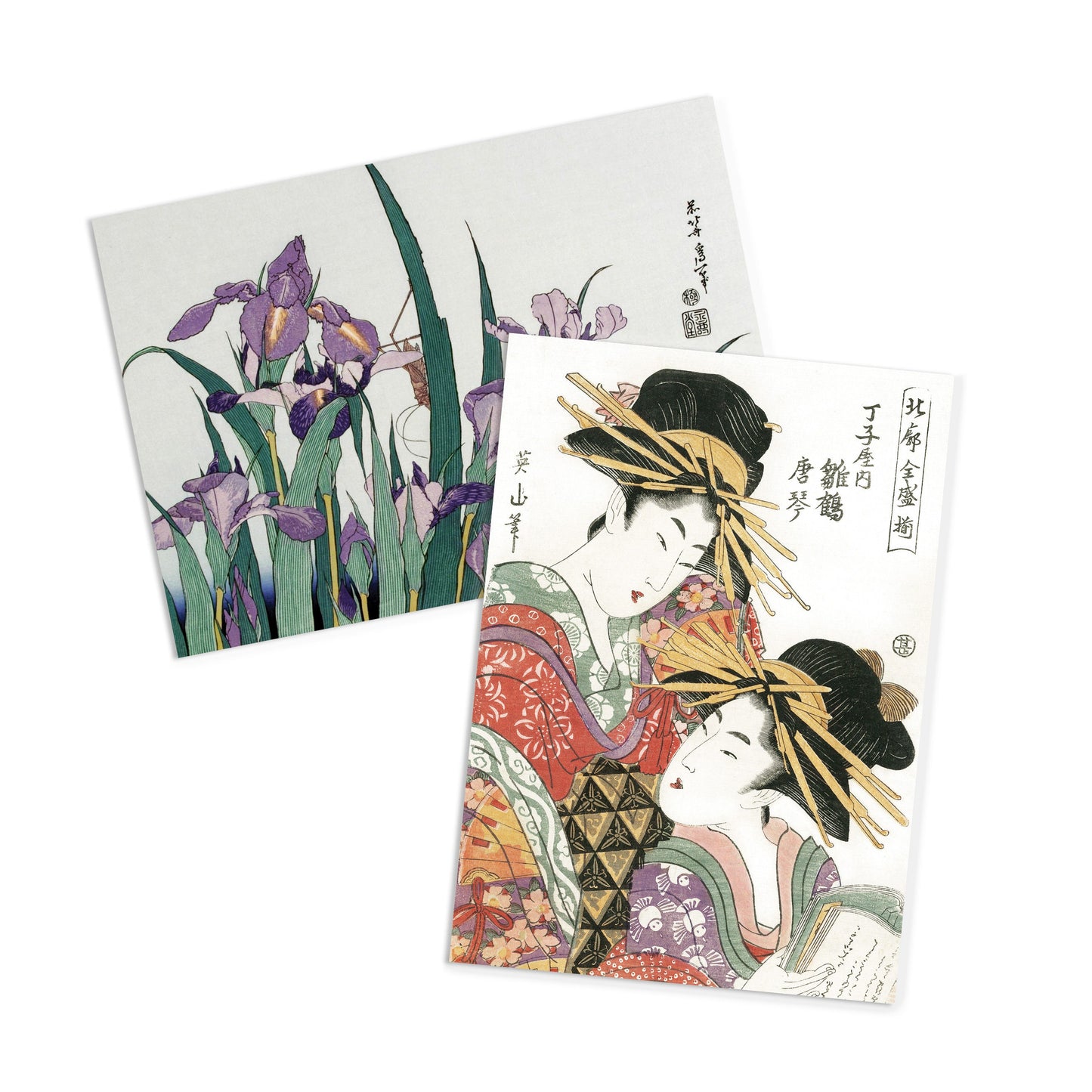 Japanese Ukiyo-e Art Postcards Set of 10 - Postcard Prints Pack Woodblock Art Print Aesthetic Hiroshige Hokusai Geisha Flowers Cards Gift