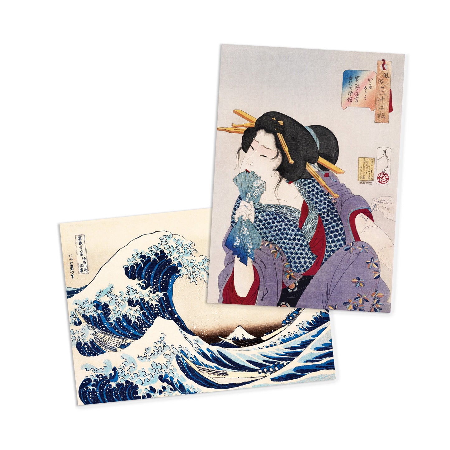 Japanese Ukiyo-e Art Postcards Set of 10 - Postcard Prints Pack Woodblock Art Print Aesthetic Hokusai Samurai Octopus Geisha Cards Gift