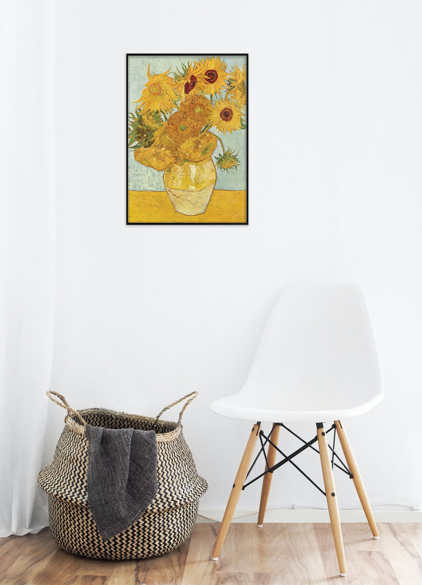Impressionist Wall Art Print Poster Japanese Style Vincent Van Gogh Twelve Sunflowers Beautiful Floral Flowers Impressionism Painting A3