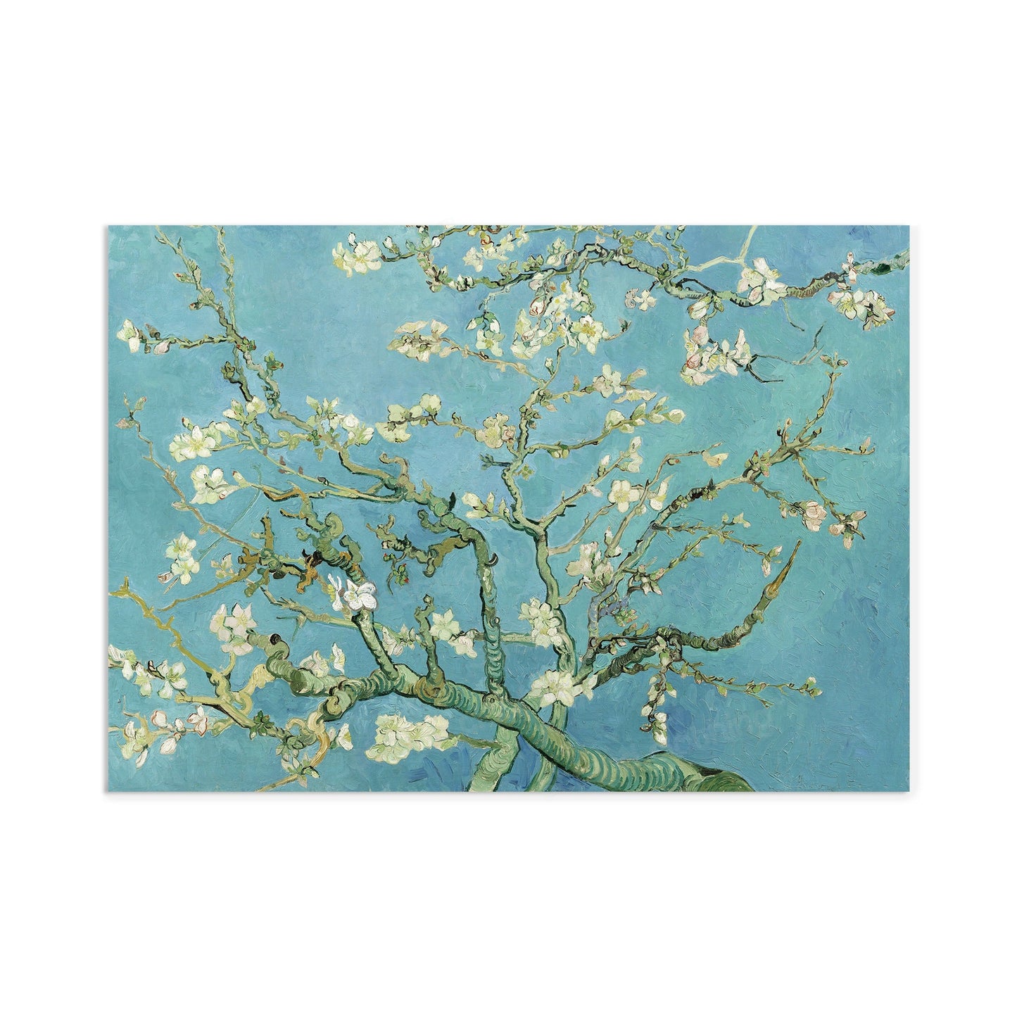 Impressionist Wall Art Print Poster Japanese Style Vincent Van Gogh Almond Sakura Blossom Beautiful Floral Flowers Impressionism Painting A3