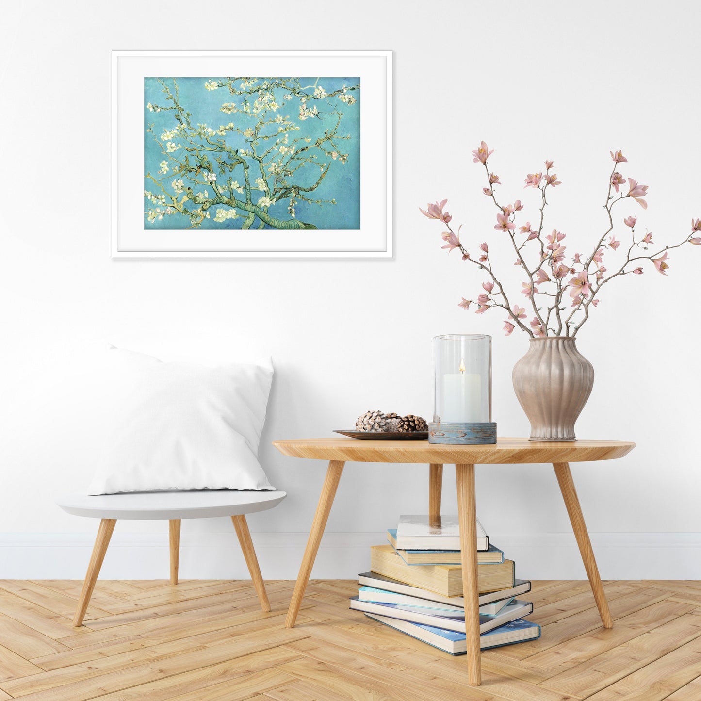 Impressionist Wall Art Print Poster Japanese Style Vincent Van Gogh Almond Sakura Blossom Beautiful Floral Flowers Impressionism Painting A3