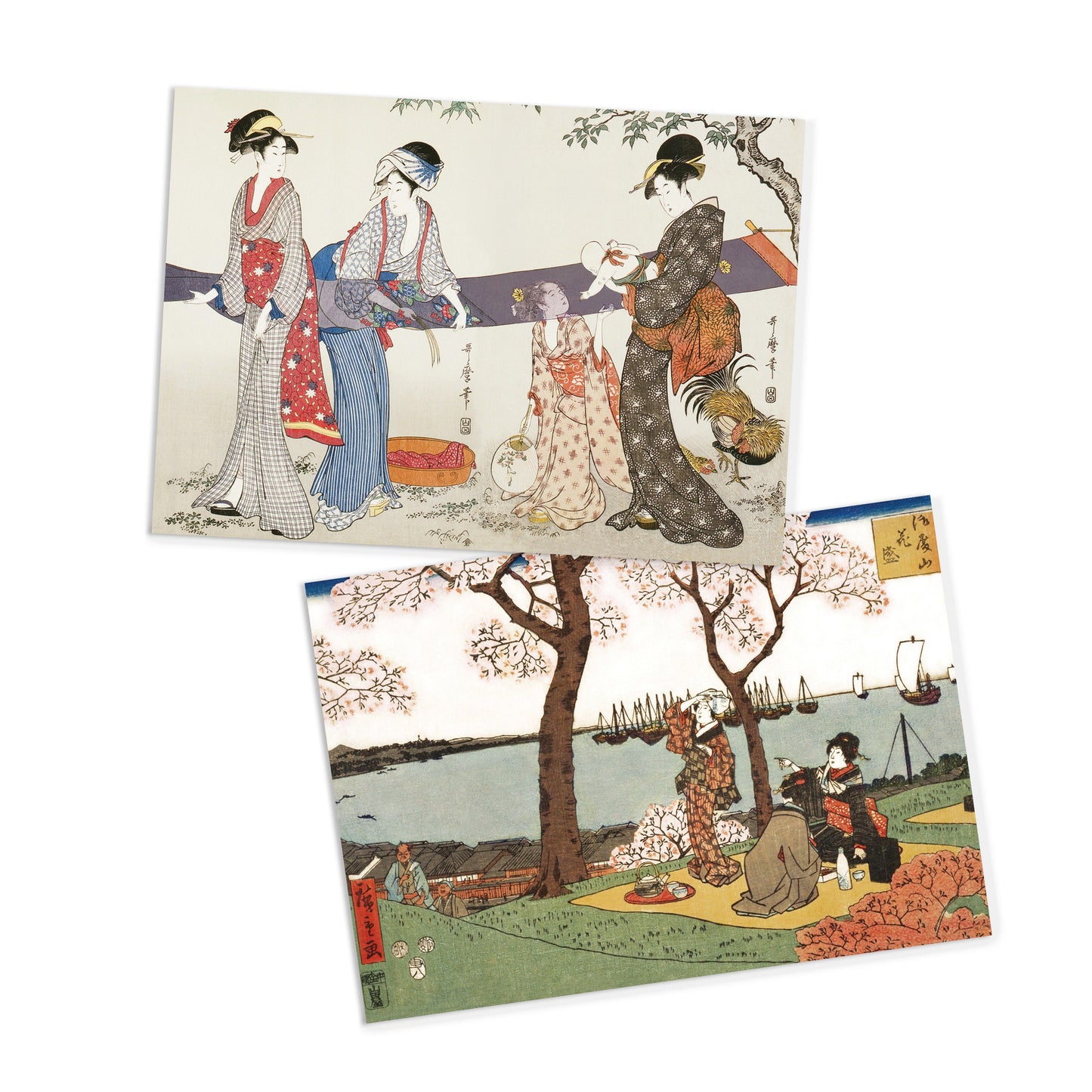 Japanese Ukiyo-e Art Postcards Set of 10 Postcard Prints Pack Woodblock Art Print Aesthetic Hokusai Maiko Cat Kimono Geisha Cards Cute Gift