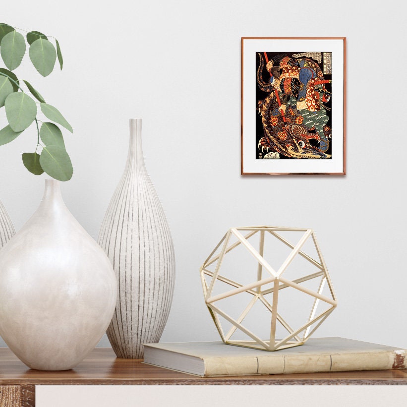 Japanese Ukiyo-e Art Postcards Set of 10 - Postcard Prints Pack Woodblock Art Print Aesthetic Hokusai Samurai Horror Geisha Cards Gift