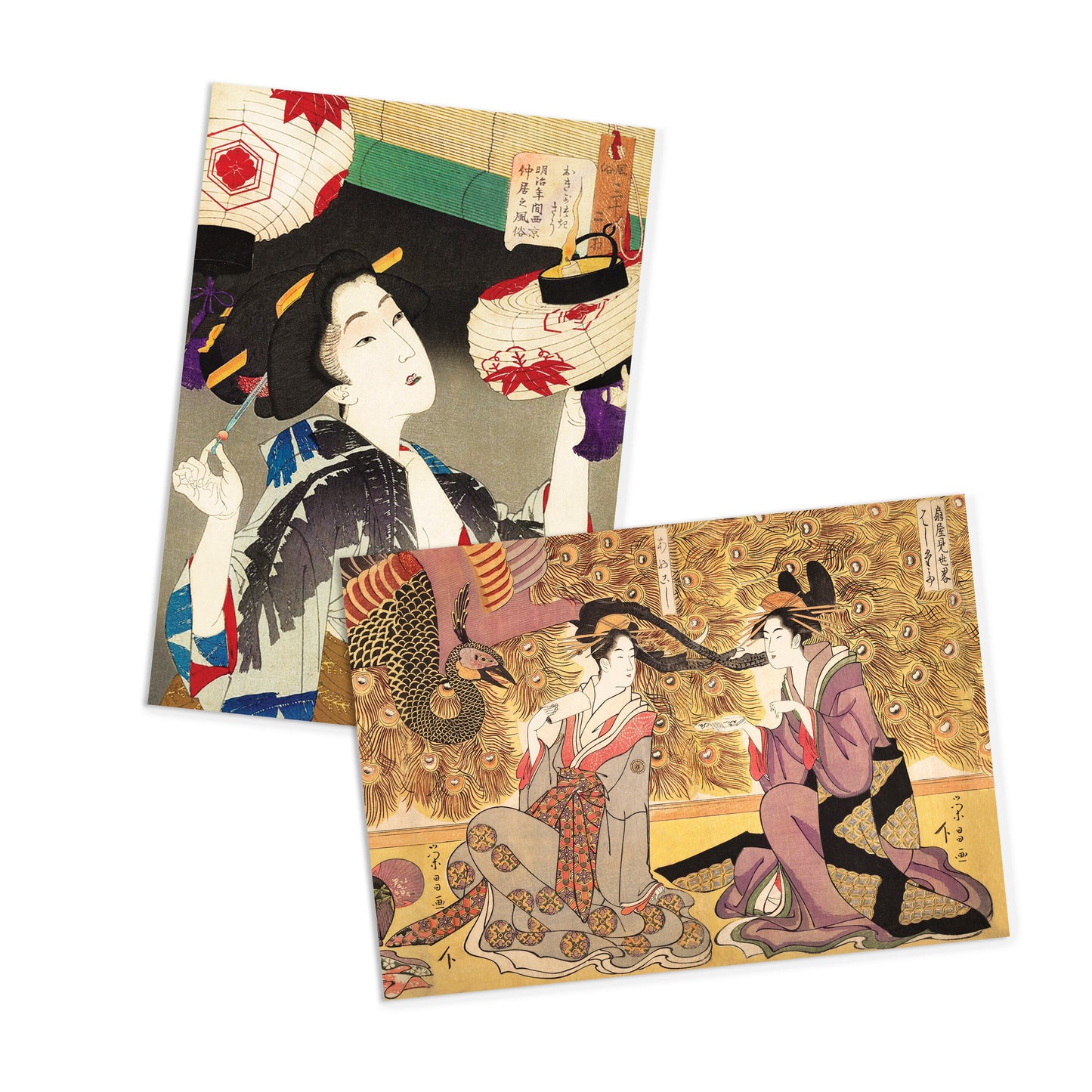Japanese Ukiyo-e Art Postcards Set of 10 Postcard Prints Pack Woodblock Art Print Aesthetic Hokusai Maiko Cat Kimono Geisha Cards Cute Gift
